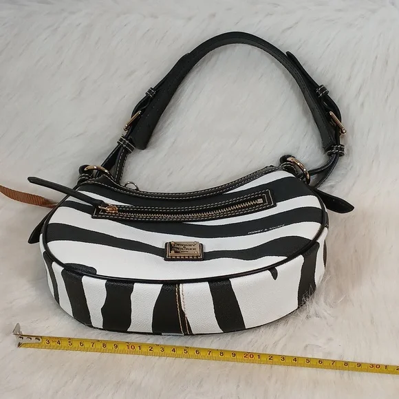 Dooney & Bourke Zebra Stripe Hobo/ Shoulder Bag - Picture 10 of 11